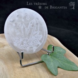 Sphère en Sélénite Gravée Fleur de vie - 10cm - Pierres & Minéraux/Géodes,  Sphères et Formes libres - La Boutique du Guérisseur